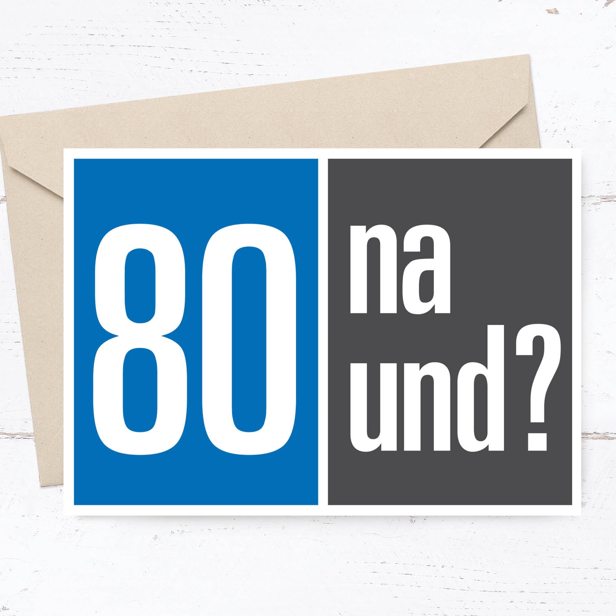 Einladung zum 80. Geburtstag: 80 na und? Individuelle Einladung